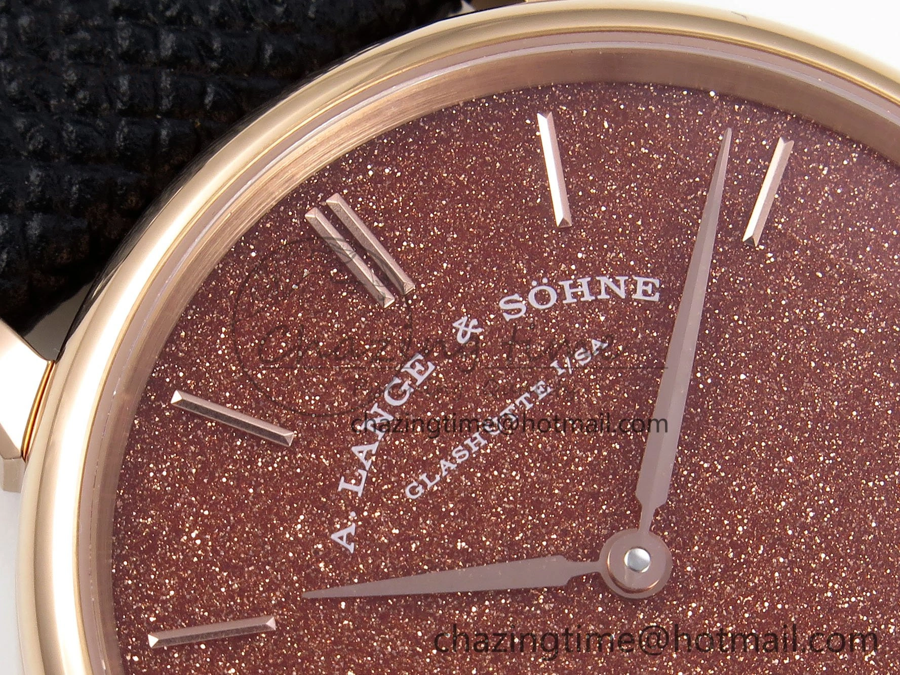 Saxonia Thin RG F8F Edition Orange Dial on Black Leather Strap A23J Trendsetting 4157