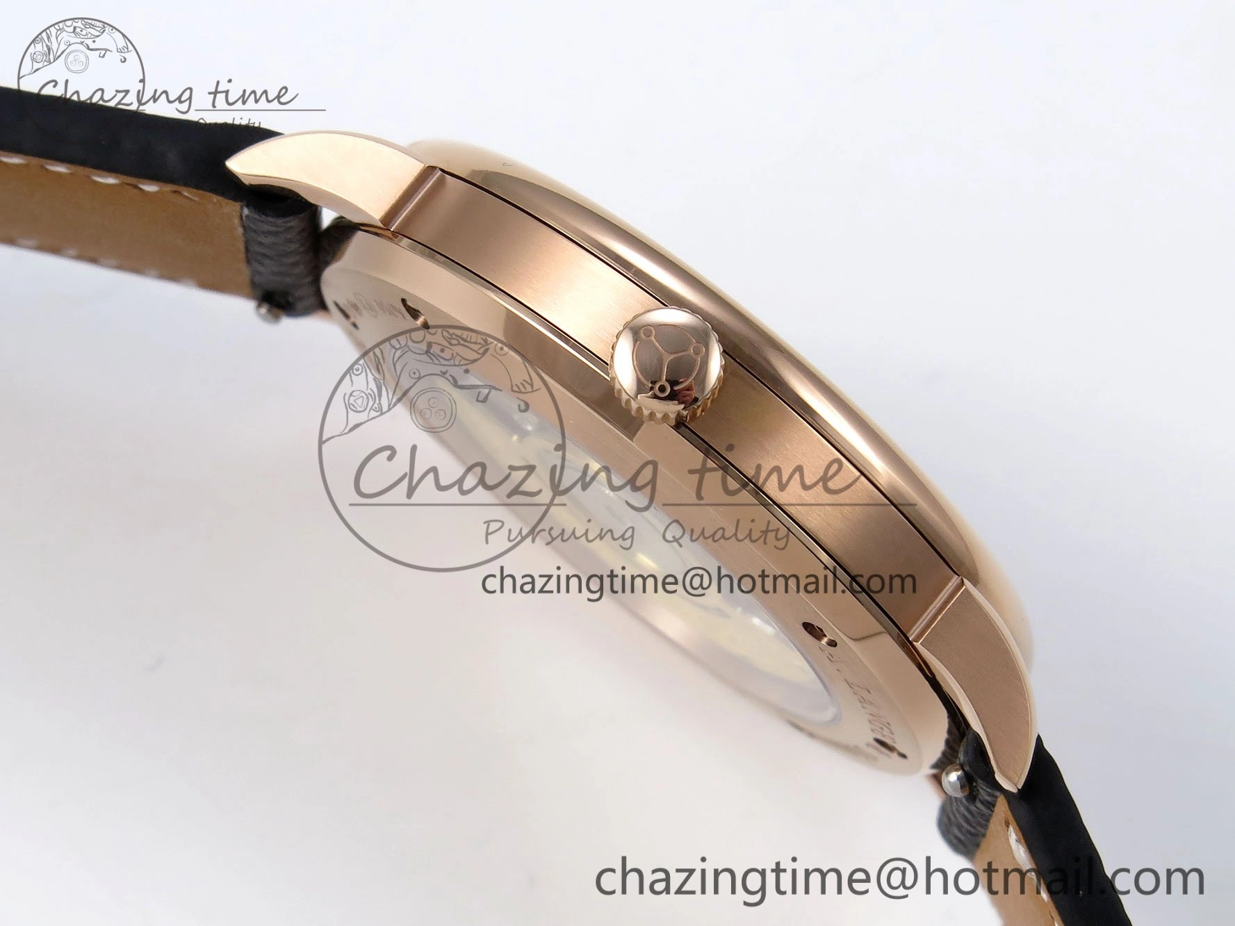 Saxonia Thin RG F8F Edition Orange Dial on Black Leather Strap A23J Trendsetting 4157