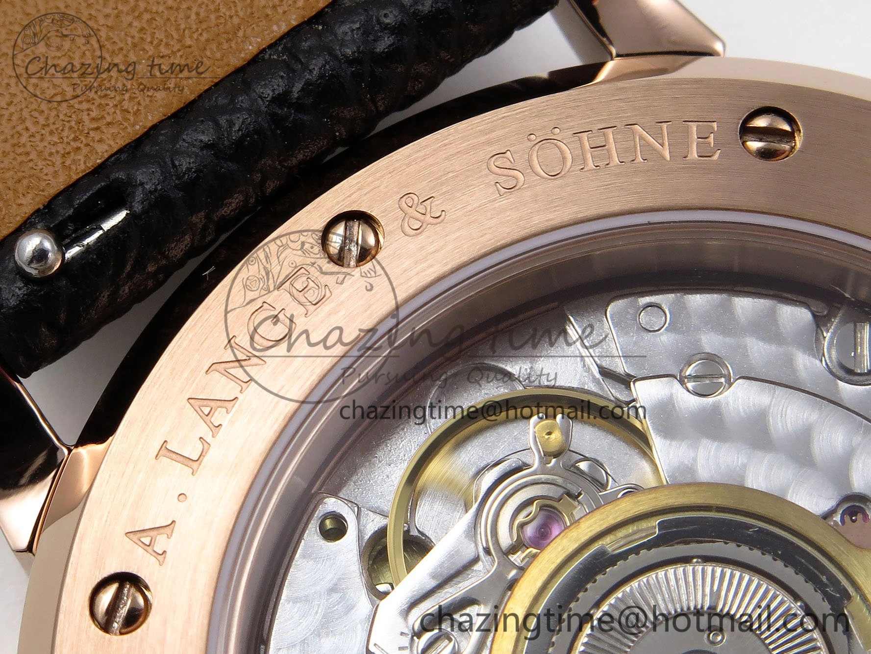 Saxonia Thin RG F8F Edition Orange Dial on Black Leather Strap A23J Trendsetting 4157