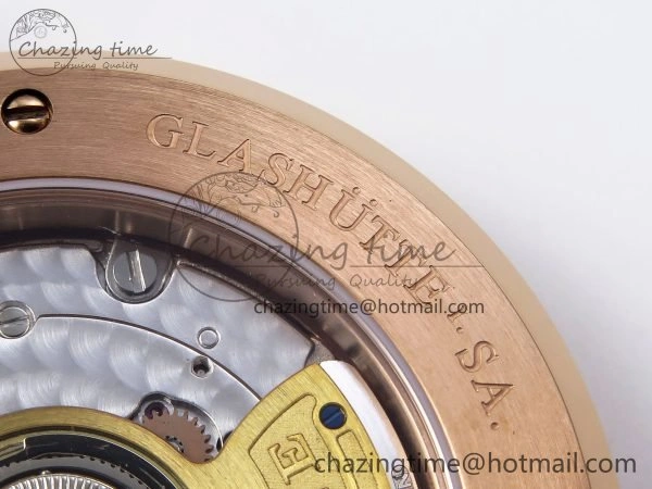 Saxonia Thin RG F8F Edition Orange Dial on Black Leather Strap A23J Trendsetting 4157