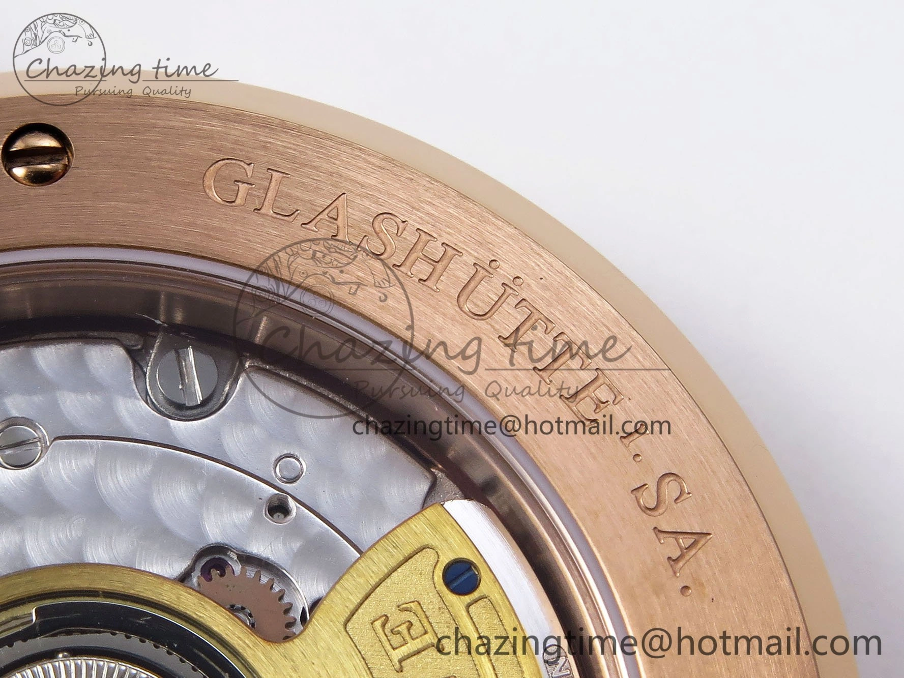 Saxonia Thin RG F8F Edition Orange Dial on Black Leather Strap A23J Trendsetting 4157