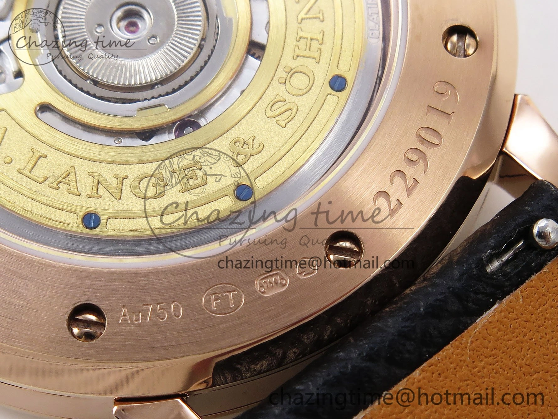Saxonia Thin RG F8F Edition Orange Dial on Black Leather Strap A23J Trendsetting 4157