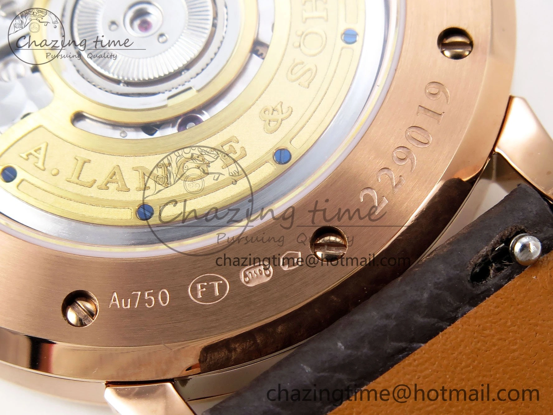 Sustainable Saxonia Thin RG F8F Edition Tiffany Blue Dial on Brown Leather Strap A23J 4158