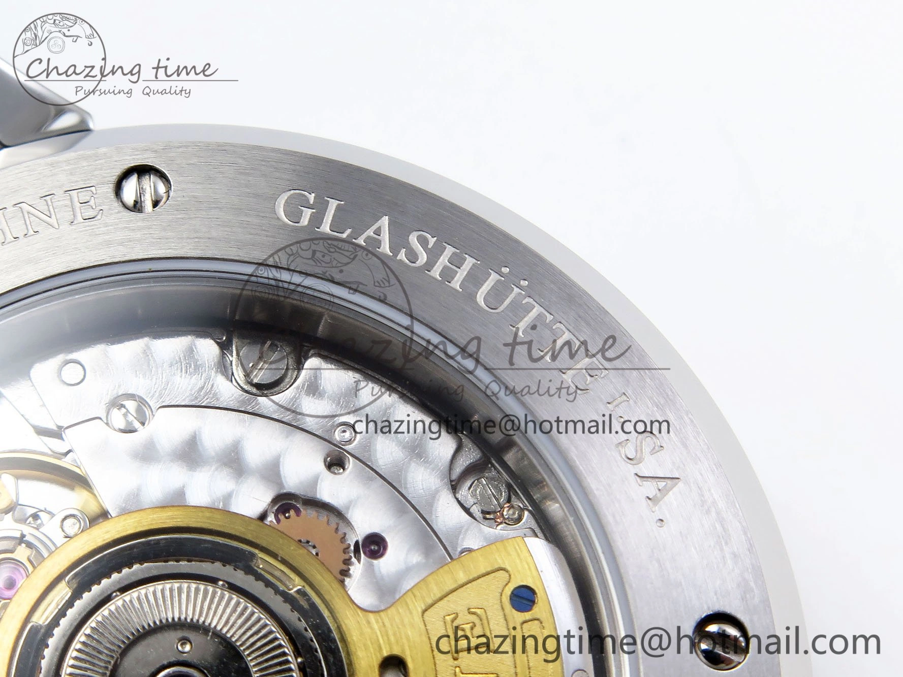 Saxonia Thin SS F8F Edition Green Dial on Brown Leather Strap A23J Minimalist 4162