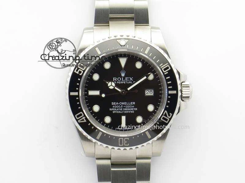 Sea-Dweller 116600 Black Ceramic 1:1 Noob Best Edition On SS Bracelet SA3135 V Durable 3793