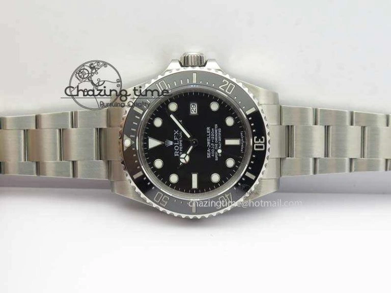 Sea-Dweller 116600 Black Ceramic 1:1 Noob Best Edition On SS Bracelet SA3135 V Durable 3793