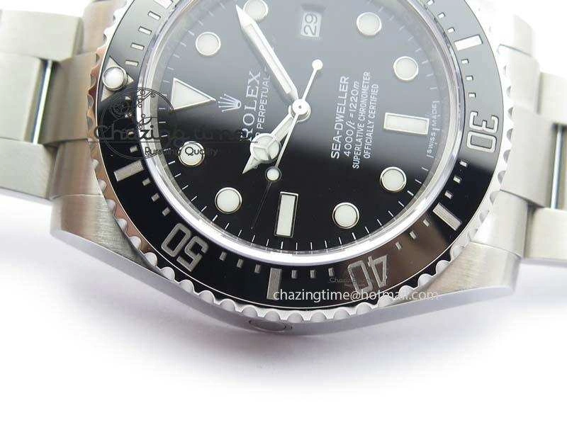 Sea-Dweller 116600 Black Ceramic 1:1 Noob Best Edition On SS Bracelet SA3135 V Durable 3793