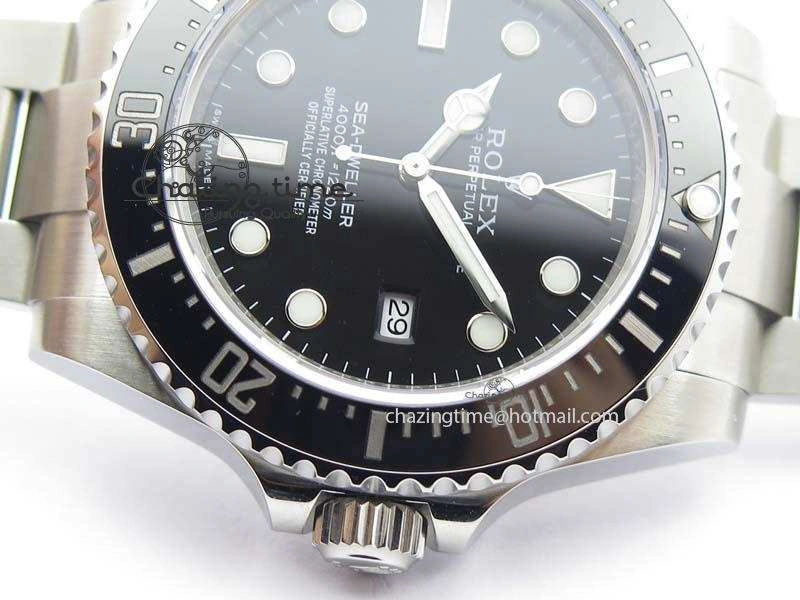 Sea-Dweller 116600 Black Ceramic 1:1 Noob Best Edition On SS Bracelet SA3135 V Durable 3793