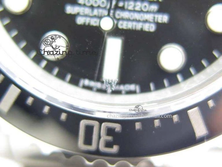 Sea-Dweller 116600 Black Ceramic 1:1 Noob Best Edition On SS Bracelet SA3135 V Durable 3793