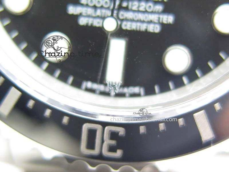 Sea-Dweller 116600 Black Ceramic 1:1 Noob Best Edition On SS Bracelet SA3135 V Durable 3793