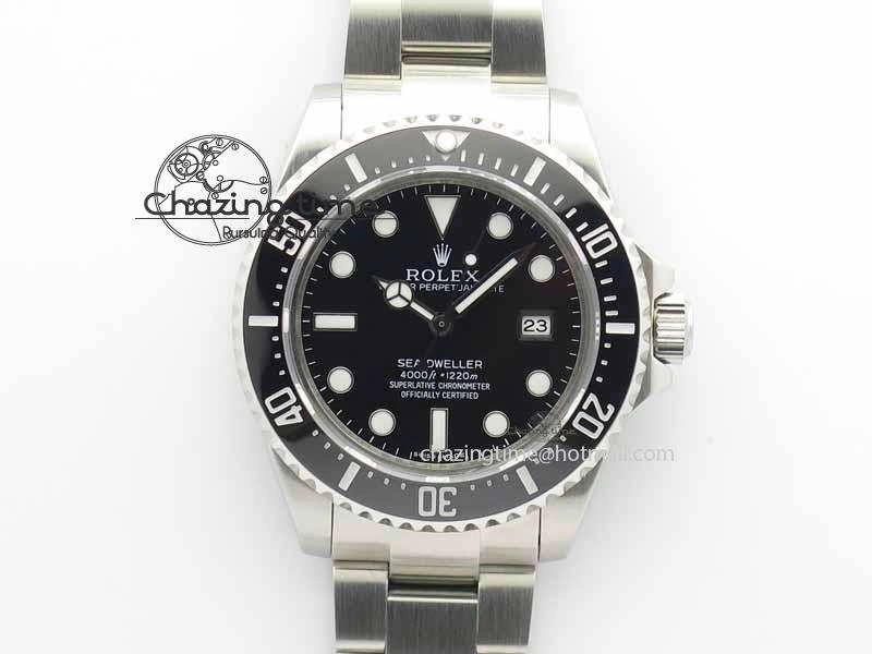 Classic Sea-Dweller 116600 Black Ceramic BP Maker Best Edition On SS Bracelet SA 3680