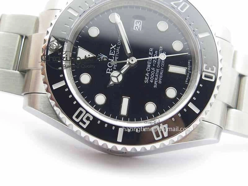 Classic Sea-Dweller 116600 Black Ceramic BP Maker Best Edition On SS Bracelet SA 3680
