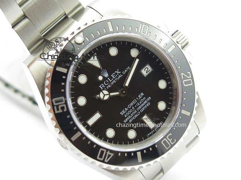 Sea-Dweller 116600 Black Ceramic Noob 1:1 Best Edition On SS Bracelet SA3135 V ZeroBulk 3614