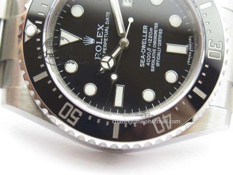 Sea-Dweller 116600 Black Ceramic Noob 1:1 Best Edition On SS Bracelet SA3135 V ZeroBulk 3614