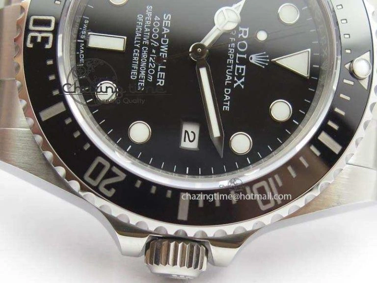Sea-Dweller 116600 Black Ceramic Noob 1:1 Best Edition On SS Bracelet SA3135 V ZeroBulk 3614