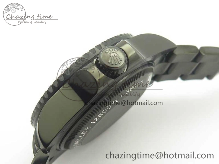 Sea-Dweller 116660 Ember PVD VRF Best Edition Black Dial on SS Bracelet A2836 MAX ( Free Black Strap) Neat 3372