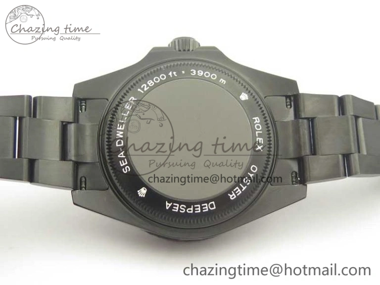 Sea-Dweller 116660 Ember PVD VRF Best Edition Black Dial on SS Bracelet A2836 MAX ( Free Black Strap) Neat 3372