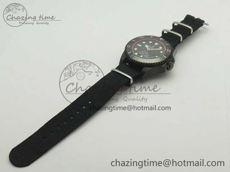 Sea-Dweller 116660 Ember PVD VRF Best Edition Black Dial on SS Bracelet A2836 MAX ( Free Black Strap) Neat 3372