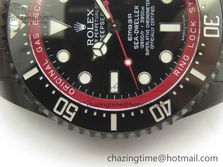 Sea-Dweller 116660 Ember PVD VRF Best Edition Black Dial on SS Bracelet A2836 MAX Effortless 3375