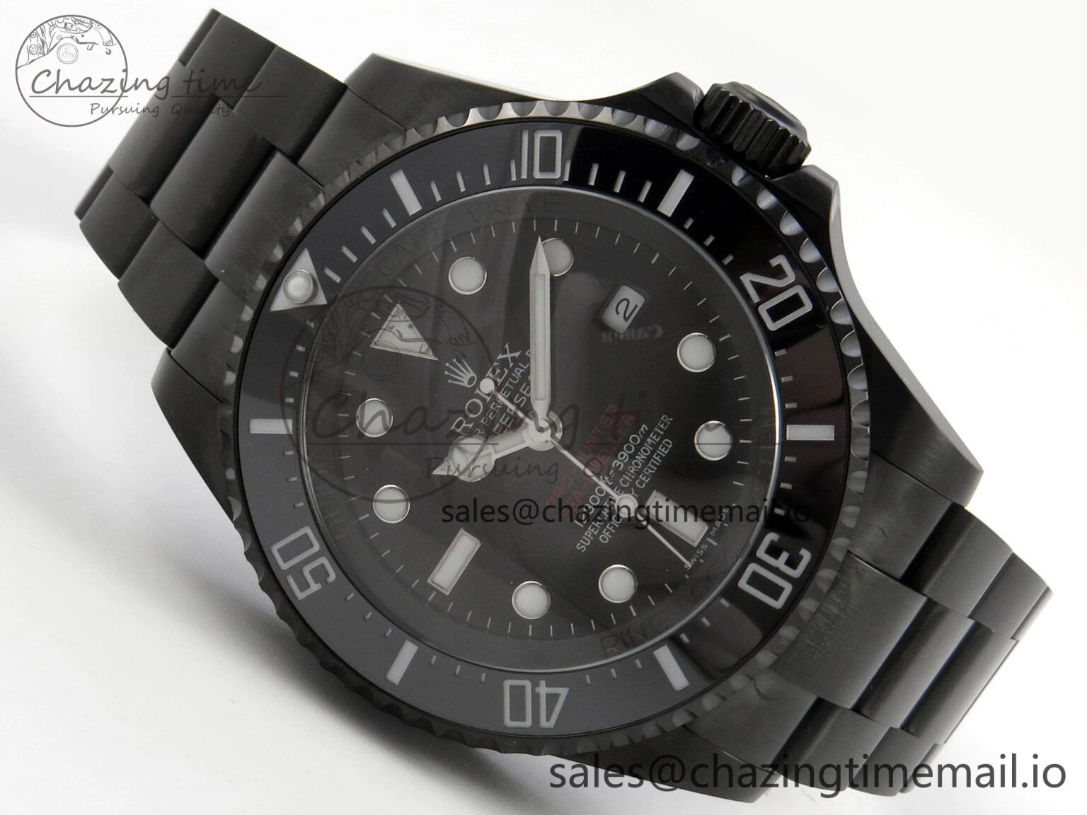 SmoothTexture Sea-Dweller 126660 Blacken GMF 1:1 Best Edition Black Ombre Dial On DLC Bracelet SH 94