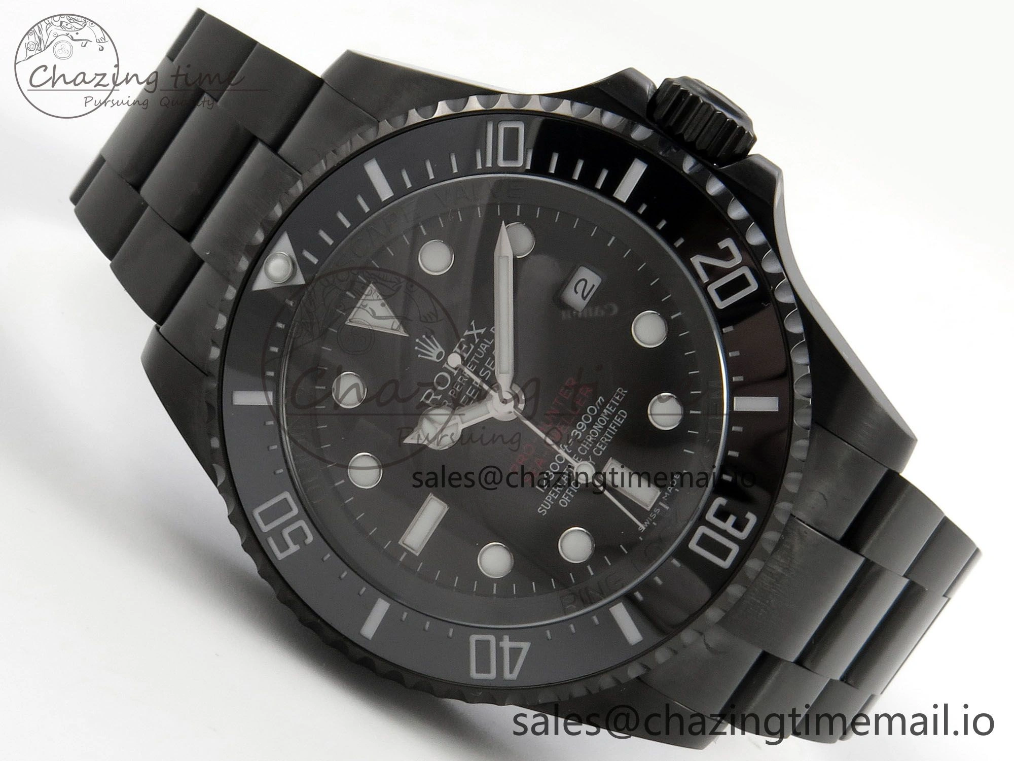 SmoothTexture Sea-Dweller 126660 Blacken GMF 1:1 Best Edition Black Ombre Dial On DLC Bracelet SH 94