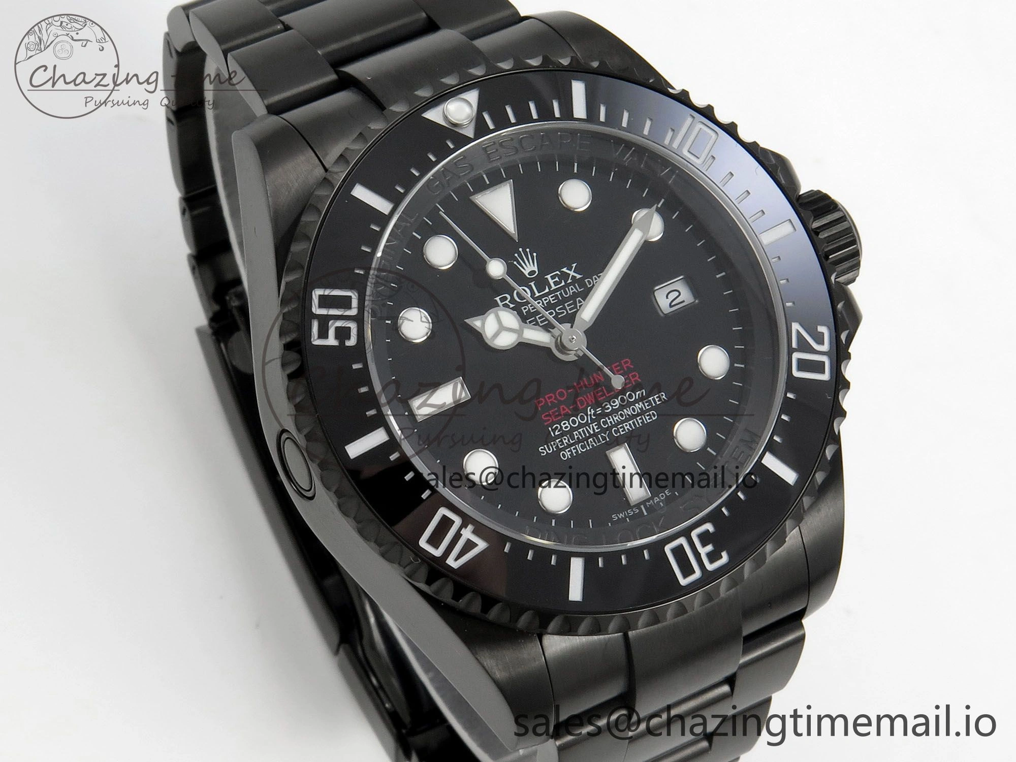 SmoothTexture Sea-Dweller 126660 Blacken GMF 1:1 Best Edition Black Ombre Dial On DLC Bracelet SH 94