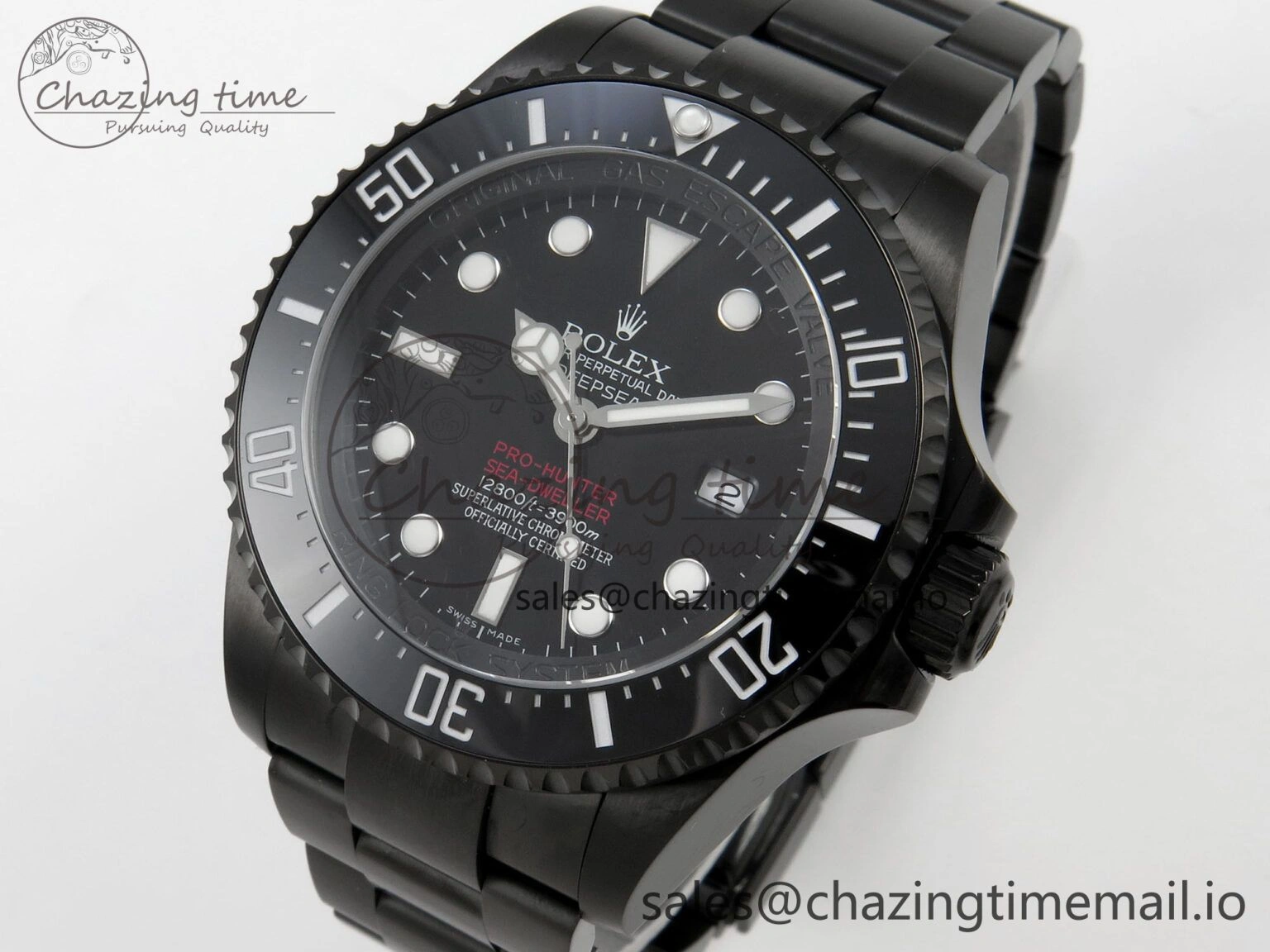 SmoothTexture Sea-Dweller 126660 Blacken GMF 1:1 Best Edition Black Ombre Dial On DLC Bracelet SH 94