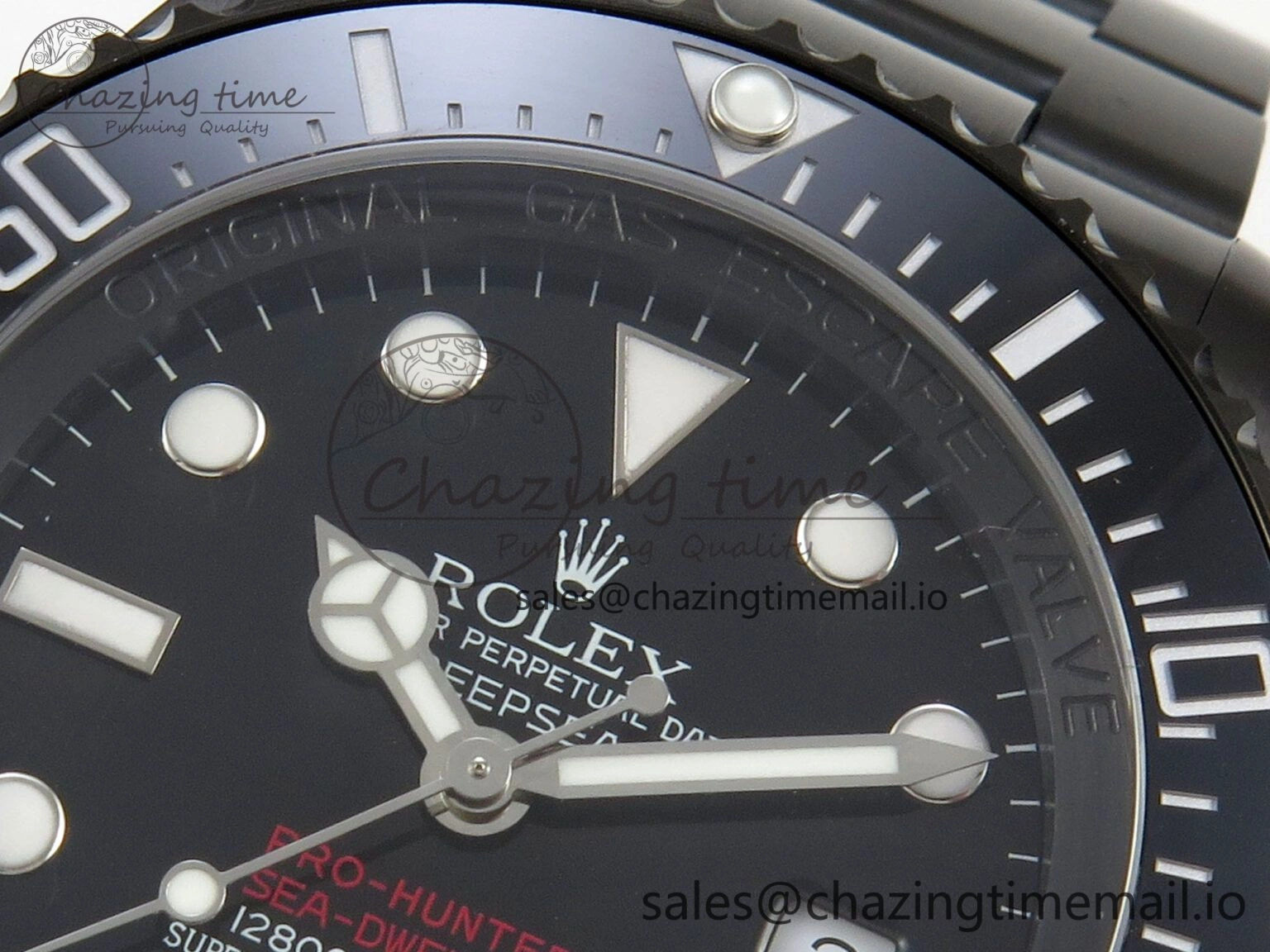 SmoothTexture Sea-Dweller 126660 Blacken GMF 1:1 Best Edition Black Ombre Dial On DLC Bracelet SH 94