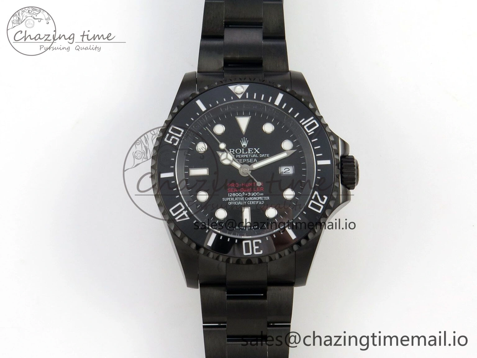 SmoothTexture Sea-Dweller 126660 Blacken GMF 1:1 Best Edition Black Ombre Dial On DLC Bracelet SH 94