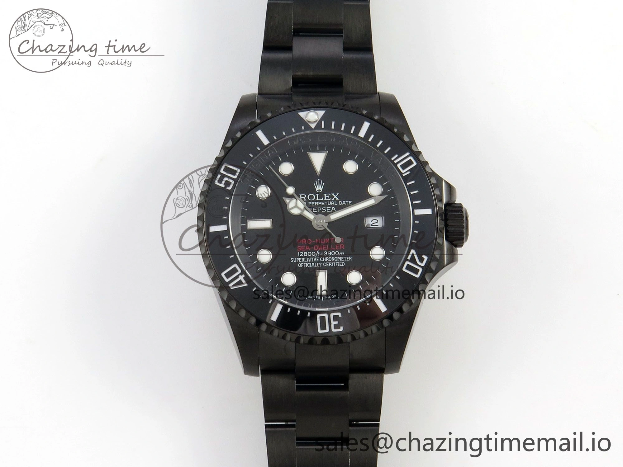 SmoothTexture Sea-Dweller 126660 Blacken GMF 1:1 Best Edition Black Ombre Dial On DLC Bracelet SH 94
