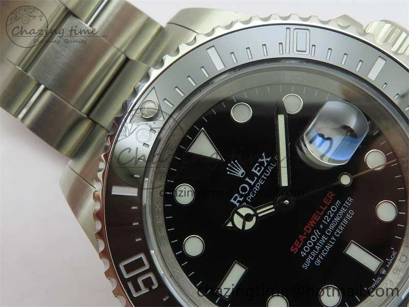 Sea-Dweller 2017 Baselworld 126600 3EF 1:1 Best Edition Black Dial on SS Bracelet A3235 Clone WellDesigned 2487