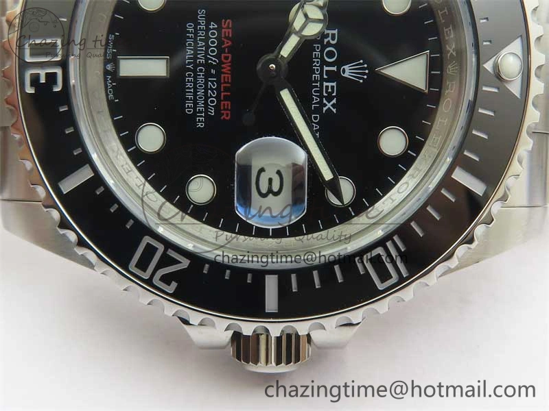 Sea-Dweller 2017 Baselworld 126600 3EF 1:1 Best Edition Black Dial on SS Bracelet A3235 Clone WellDesigned 2487