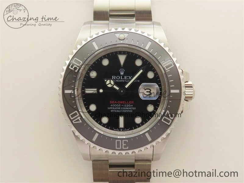 Sea-Dweller 2017 Baselworld 126600 3EF 1:1 Best Edition Black Dial on SS Bracelet A3235 Clone WellDesigned 2487