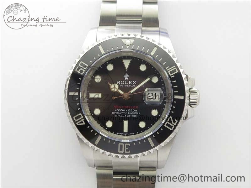 Sea-Dweller 2017 Baselworld 126600 Noob 1:1 Best Edition 904L Steel Black Dial on SS Bracelet A3235 Clone V EyeCatching 3209