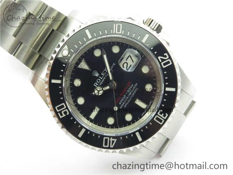 EyeCatching Sea-Dweller 2017 Baselworld 126600 Noob 1:1 Best Edition Black Dial on SS Bracelet A2836 V 3065