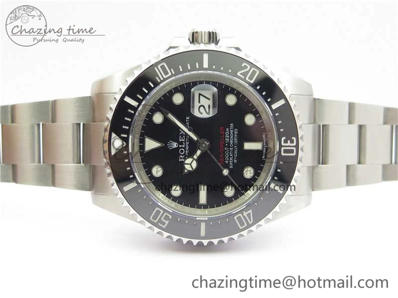 EyeCatching Sea-Dweller 2017 Baselworld 126600 Noob 1:1 Best Edition Black Dial on SS Bracelet A2836 V 3065