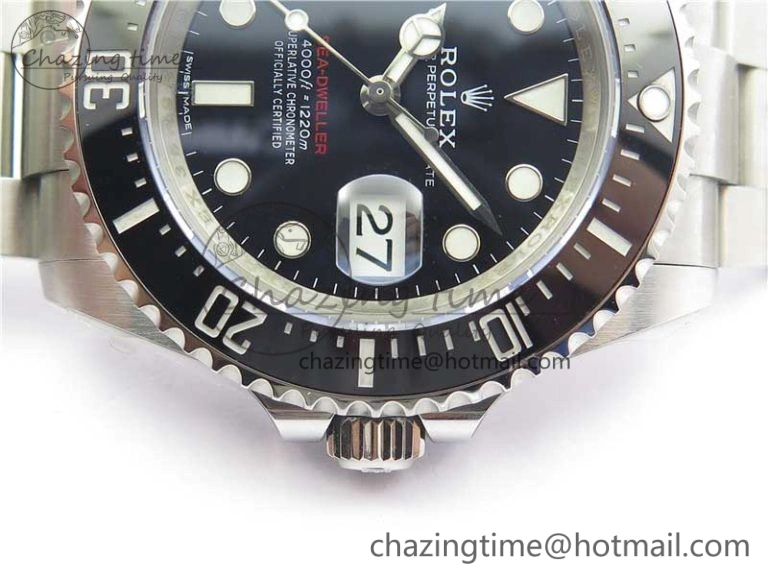 EyeCatching Sea-Dweller 2017 Baselworld 126600 Noob 1:1 Best Edition Black Dial on SS Bracelet A2836 V 3065