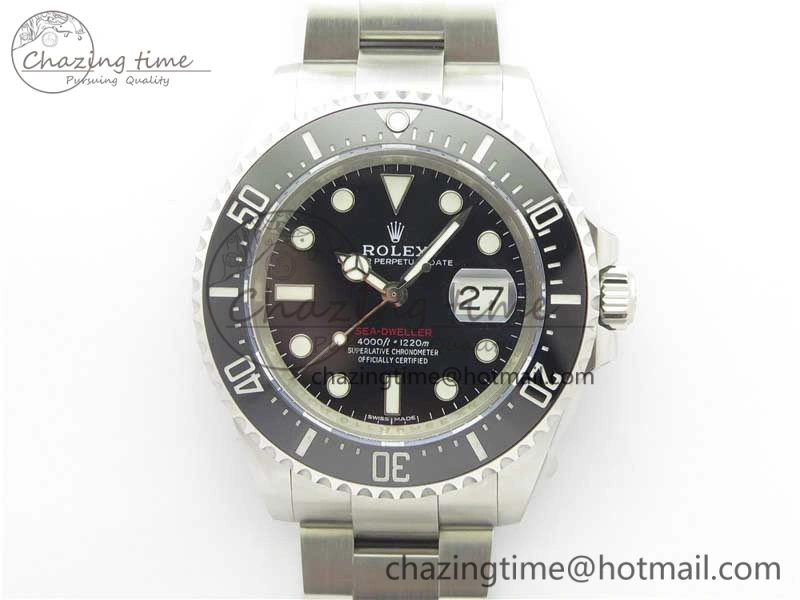 EyeCatching Sea-Dweller 2017 Baselworld 126600 Noob 1:1 Best Edition Black Dial on SS Bracelet A2836 V 3065