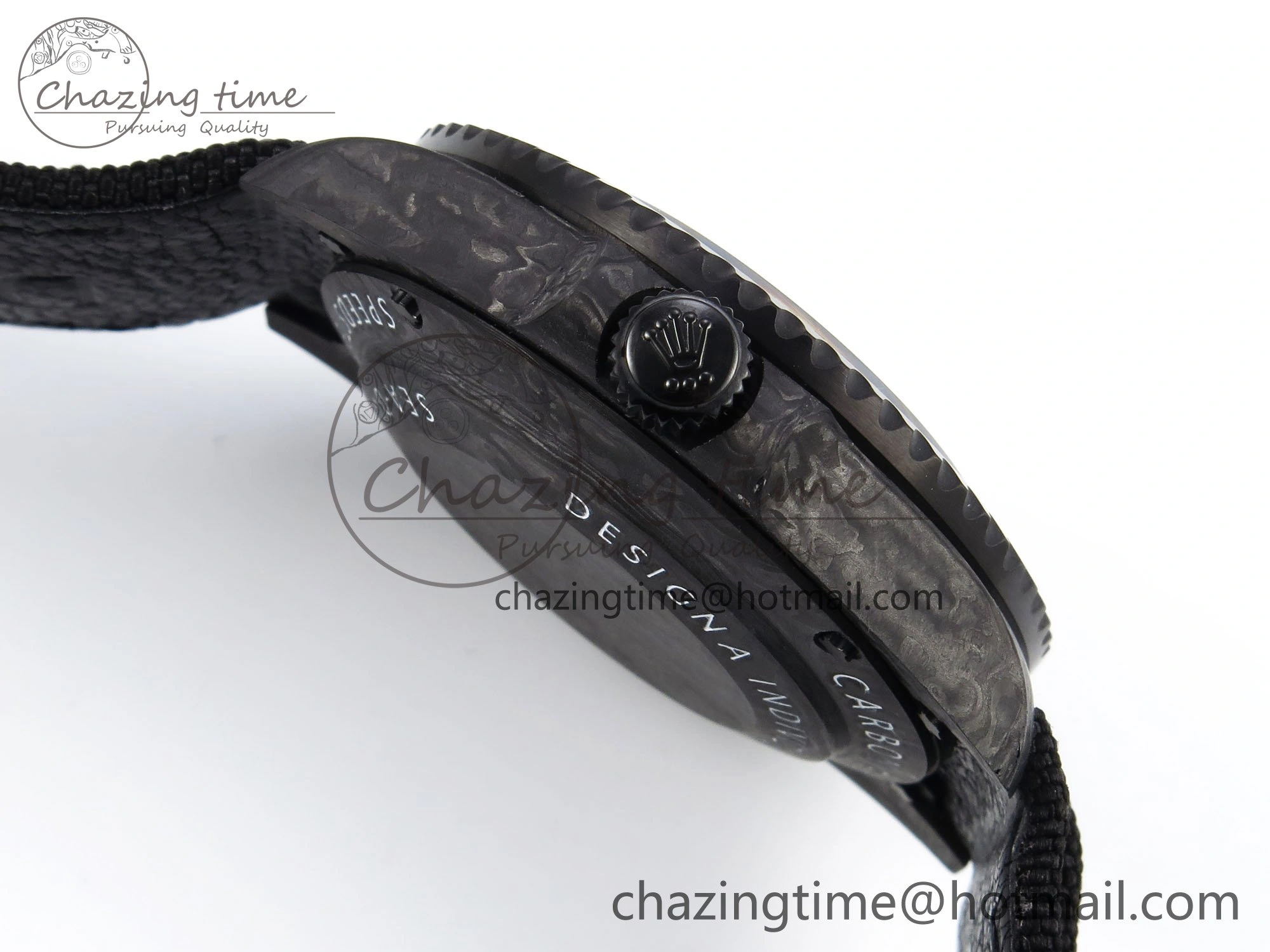 Sea Dweller 43mm Carbon DIWF Best Edition Black Dial Orange Markers on Black Nylon Strap A Supportive 1671