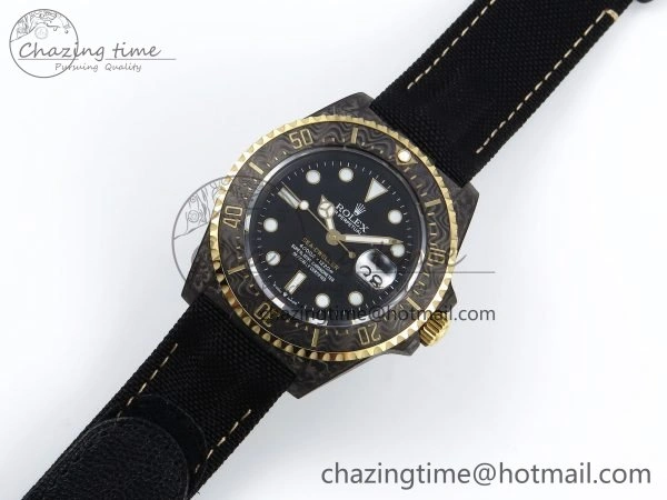 StreetReady Sea Dweller 43mm Carbon DIWF Best Edition Black Dial YG Bezel on Black Nylon Strap A 1667