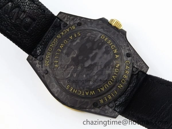 StreetReady Sea Dweller 43mm Carbon DIWF Best Edition Black Dial YG Bezel on Black Nylon Strap A 1667