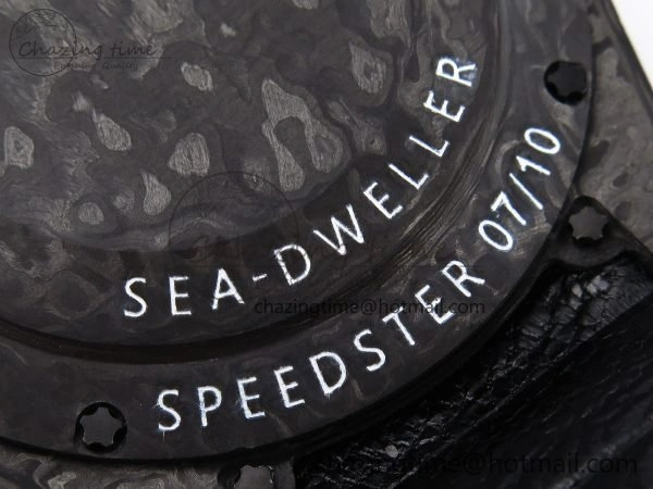 BestValue Sea Dweller 43mm Carbon DIWF Best Edition Black Dial on Black Nylon Strap A 1670