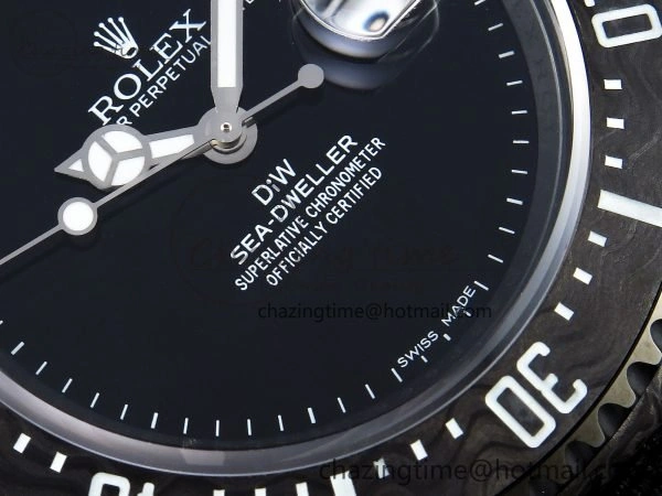 BestValue Sea Dweller 43mm Carbon DIWF Best Edition Black Dial on Black Nylon Strap A 1670