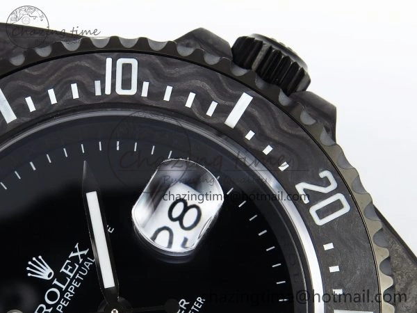 BestValue Sea Dweller 43mm Carbon DIWF Best Edition Black Dial on Black Nylon Strap A 1670