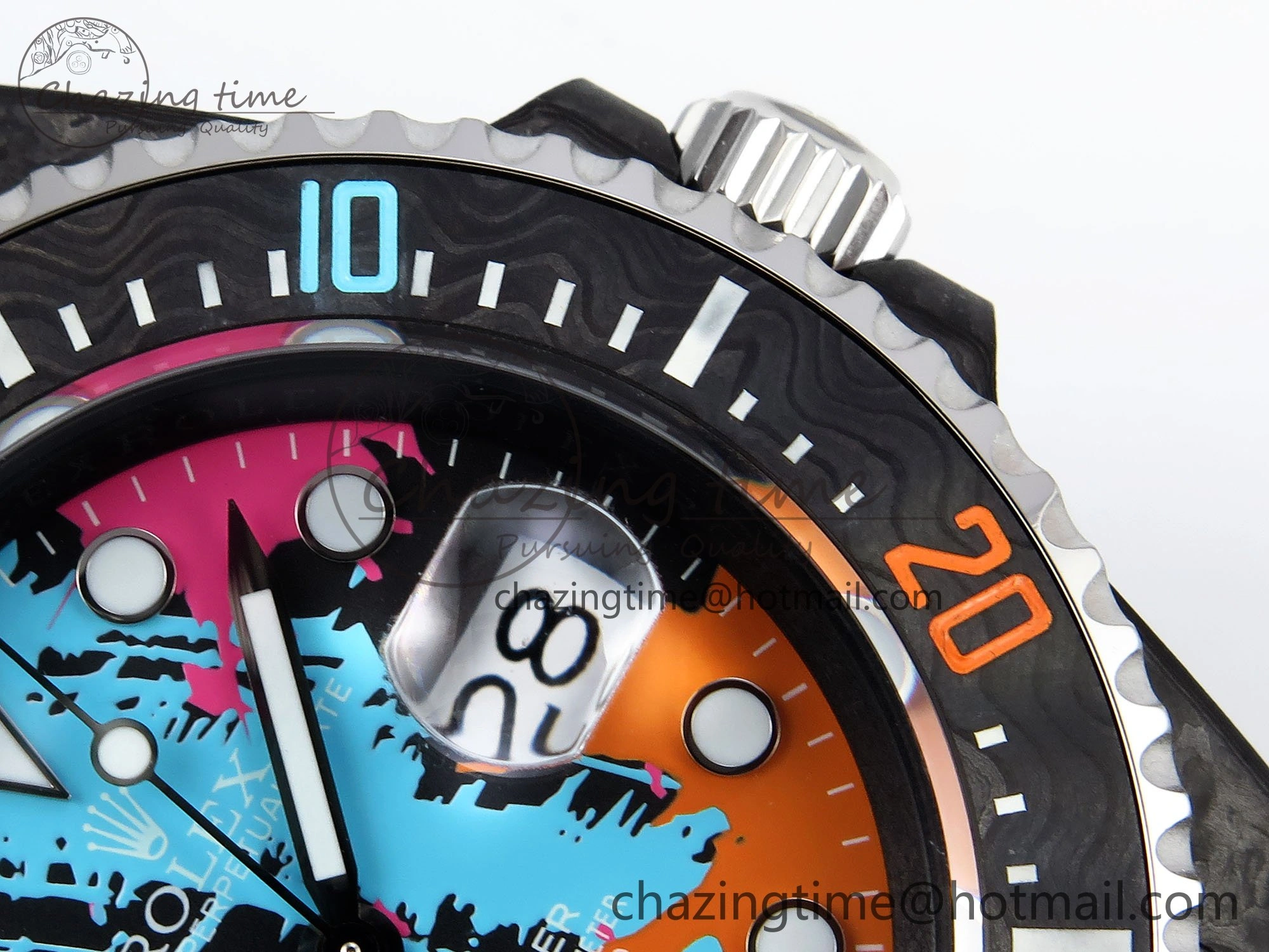 Sea Dweller 43mm Carbon DIWF Best Edition Graffiti Dial on Black Nylon Strap A Unique 1669