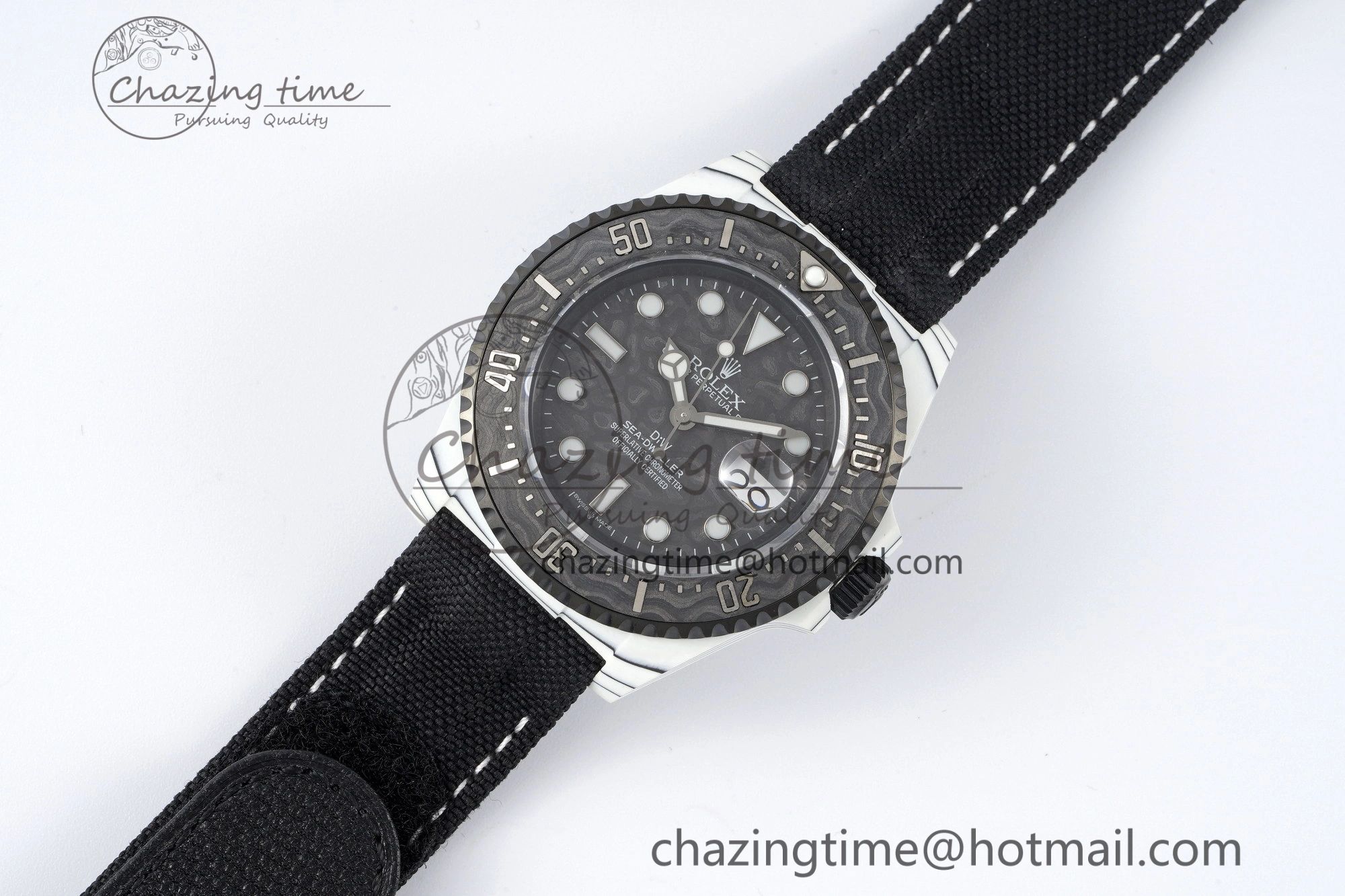 Sea Dweller 43mm ‘IRBIS’ DIWF Best Edition Carbon Dial on Black Nylon Strap A Comfortable 2152