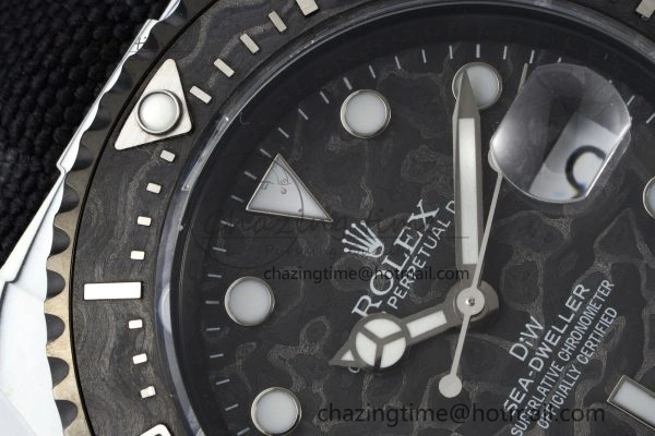 Sea Dweller 43mm ‘IRBIS’ DIWF Best Edition Carbon Dial on Black Nylon Strap A Comfortable 2152
