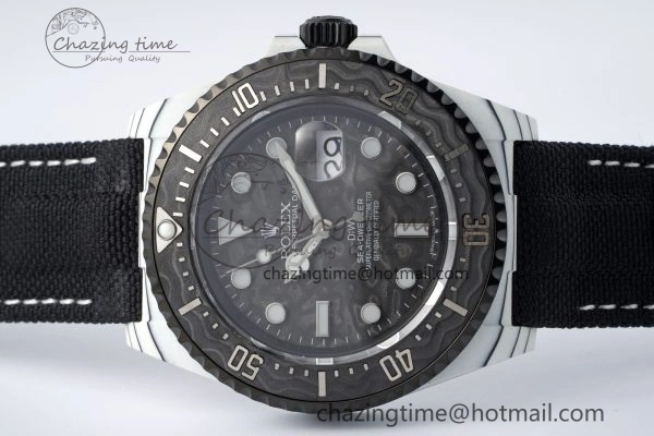 Sea Dweller 43mm ‘IRBIS’ DIWF Best Edition Carbon Dial on Black Nylon Strap A Comfortable 2152