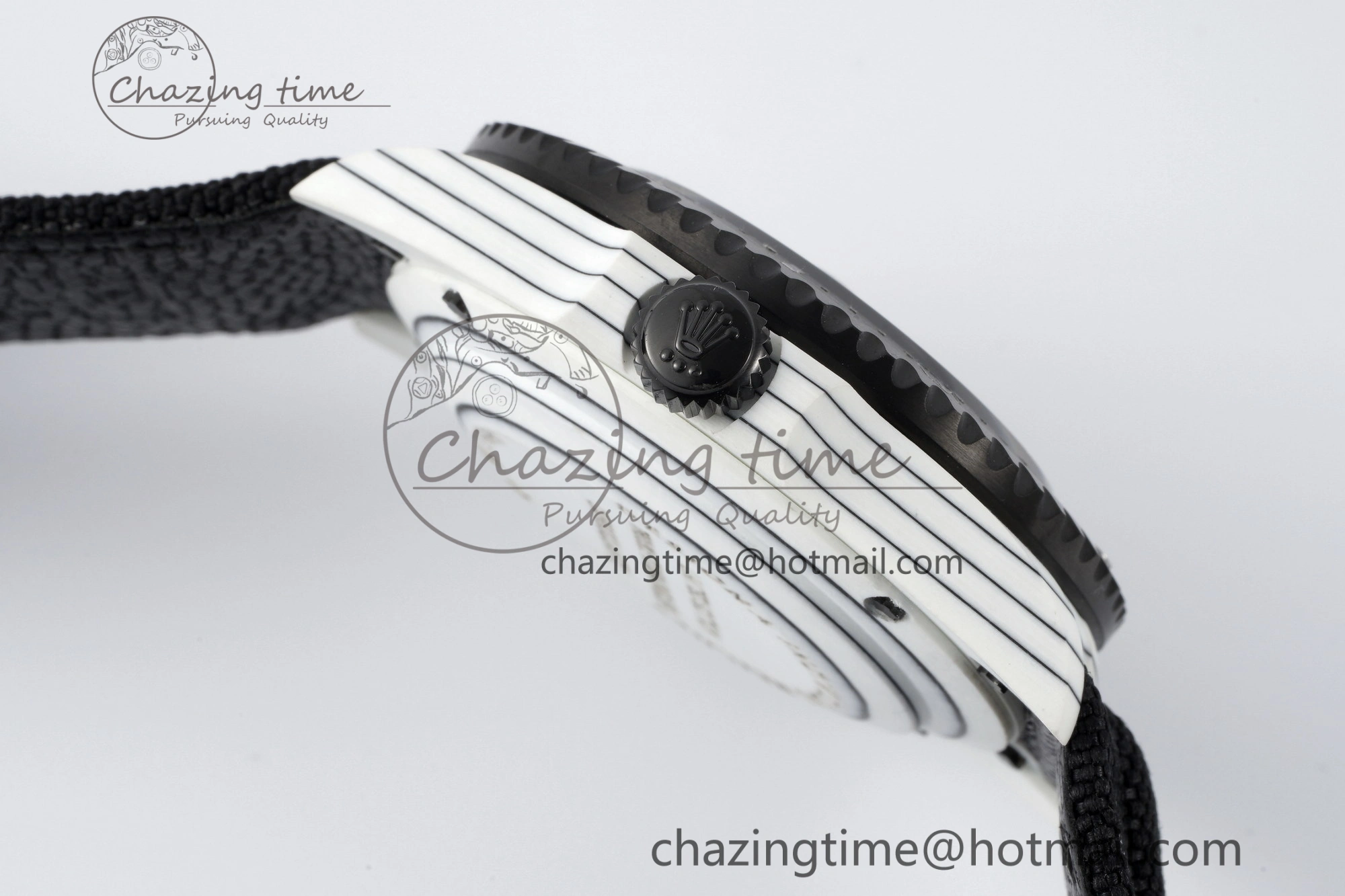 Sea Dweller 43mm ‘IRBIS’ DIWF Best Edition Carbon Dial on Black Nylon Strap A Comfortable 2152