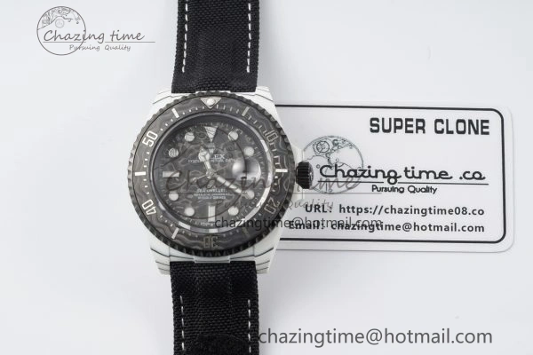 Sea Dweller 43mm ‘IRBIS’ DIWF Best Edition Carbon Dial on Black Nylon Strap A Comfortable 2152